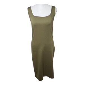 Forever 21 Olive Green Sleeveless Midi Dress Size XL